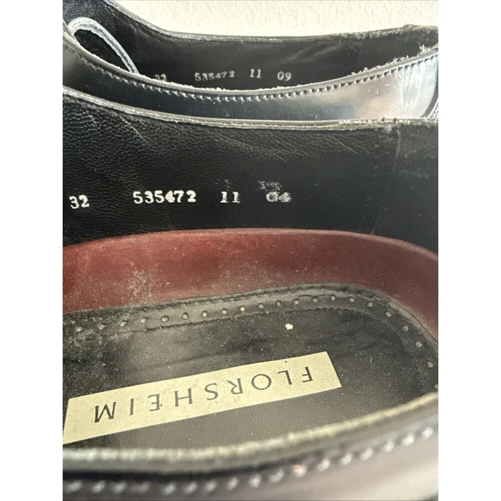 Florsheim Imperial Wing Tip‎ Dress Shoes Black Leather Men’s Size 11 Vintage